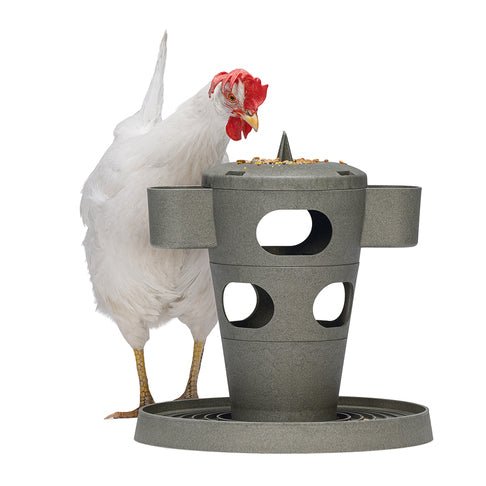 Snack / Feed Tower for Chickens – 100% Recycled, Eco - Friendly Feeder - GAUEV - 1