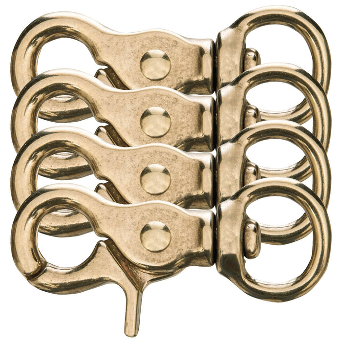 Solid Brass Trigger Snap w/ Round Swivel Eye, 5/8' x 2 - 3/4' - Jeffers - Farm & Ranch Supplies > Farm & Ranch Supplies