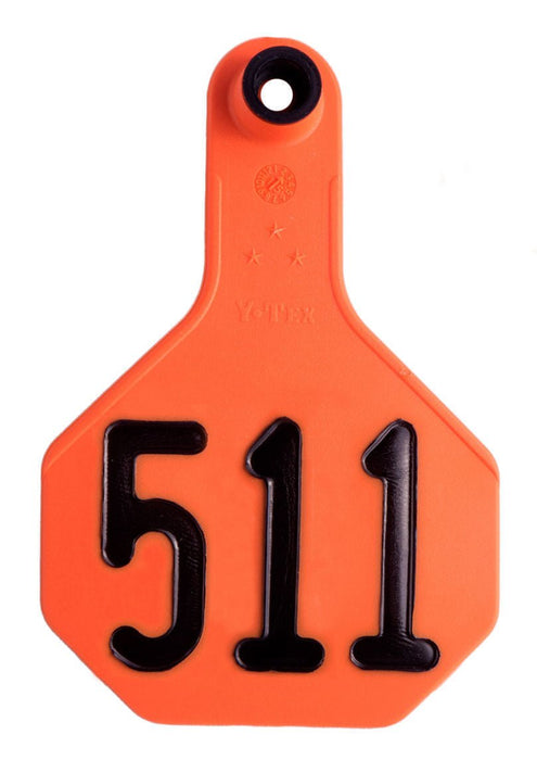 Special Order Y - Tex Numbered 2 - Piece Ear Tags, 25 ct - XUHQ - Medium - 4