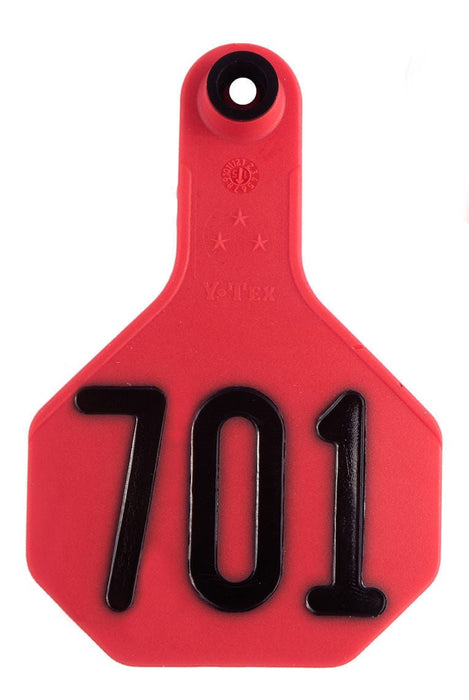 Special Order Y - Tex Numbered 2 - Piece Ear Tags, 25 ct - XUHS - Small - 1