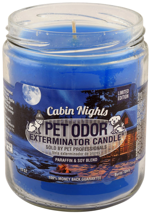 Pet Odor Exterminator Candle, Cabin Nights, 13 oz -   