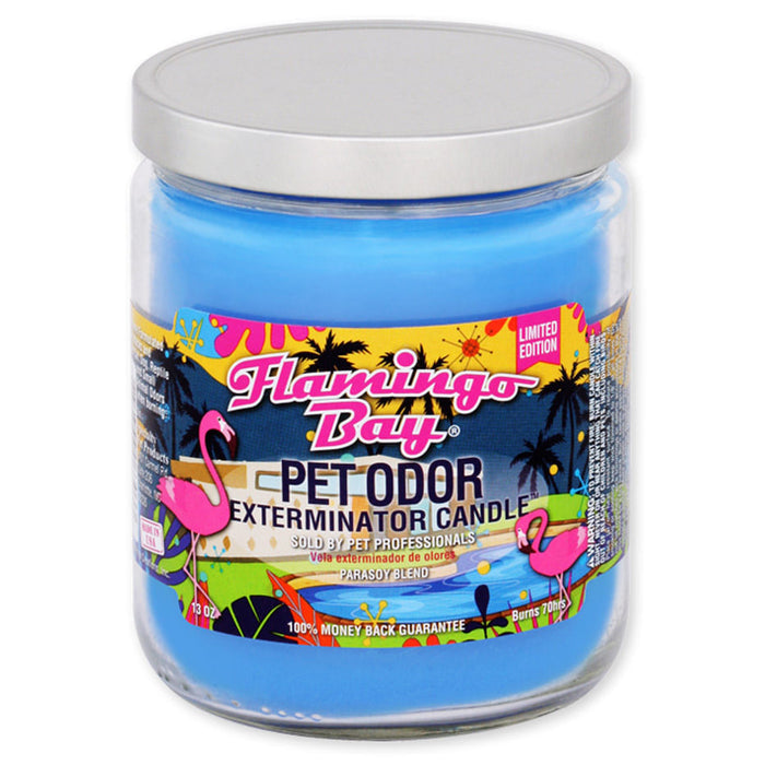 Pet Odor Exterminator Candle, Flamingo Bay, 13 oz - 13oz Flamingo Bay 