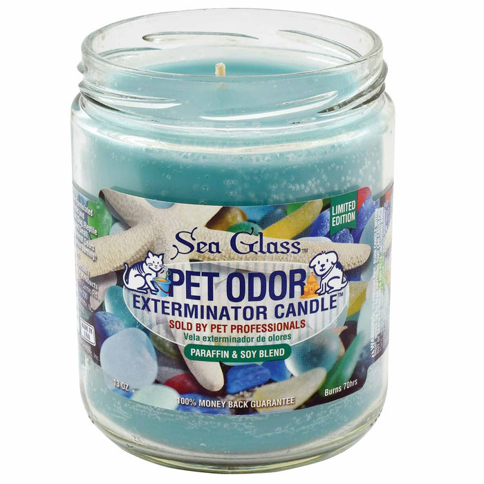 Pet Odor Exterminator Candle, Sea Glass, 13 oz - 13oz SPTF9 Sea Glass