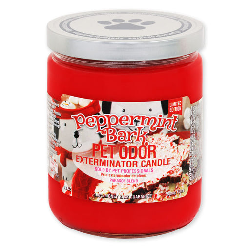 Pet Odor Exterminator Candle, Peppermint Bark, 13 oz - SPTF9 Peppermint Bark 