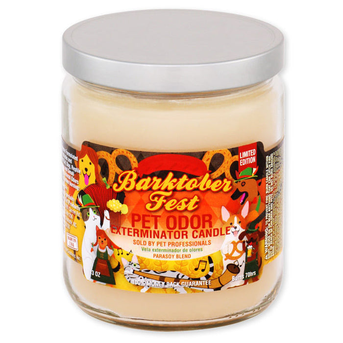 Pet Odor Exterminator Candle, Barktober Fest, 13 oz - SPTF9 Barktober Fest 