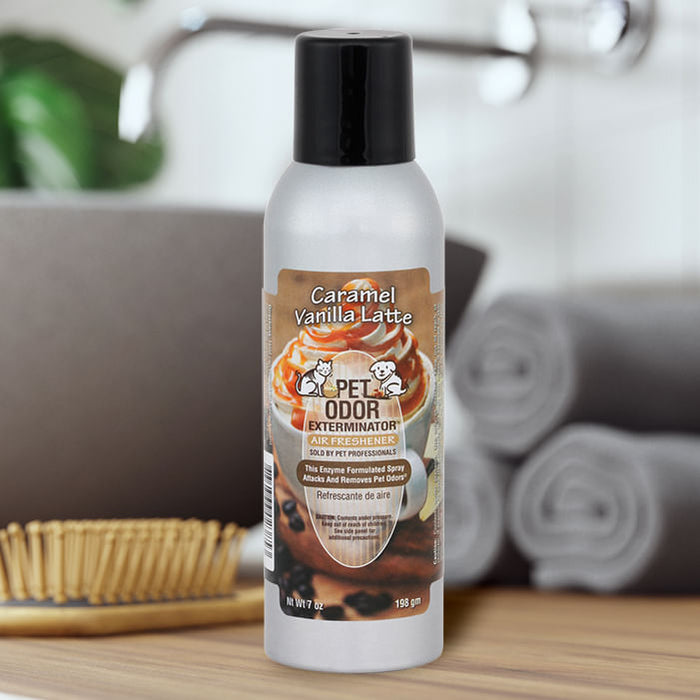 Pet Odor Exterminator Spray, Caramel Vanilla Latte, 7oz - SPTFW Caramel Vanilla Latte 