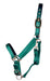 Lined Adjustable Nylon Halter for Medium Horse (600-900 lb) - Dark Green  