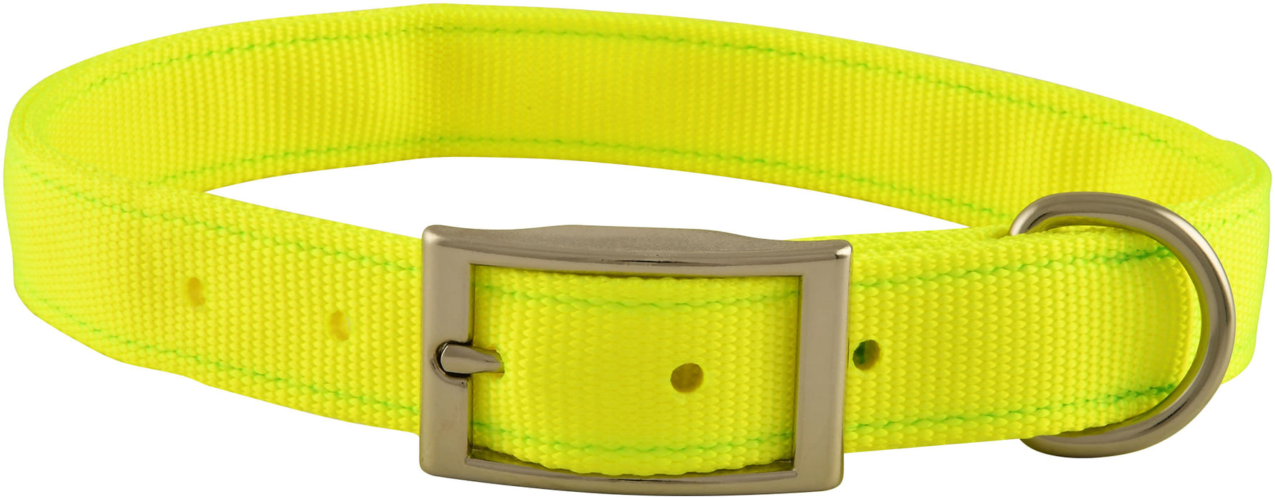 1" Nylon Dog Collar, 24"L - Neon Yellow  