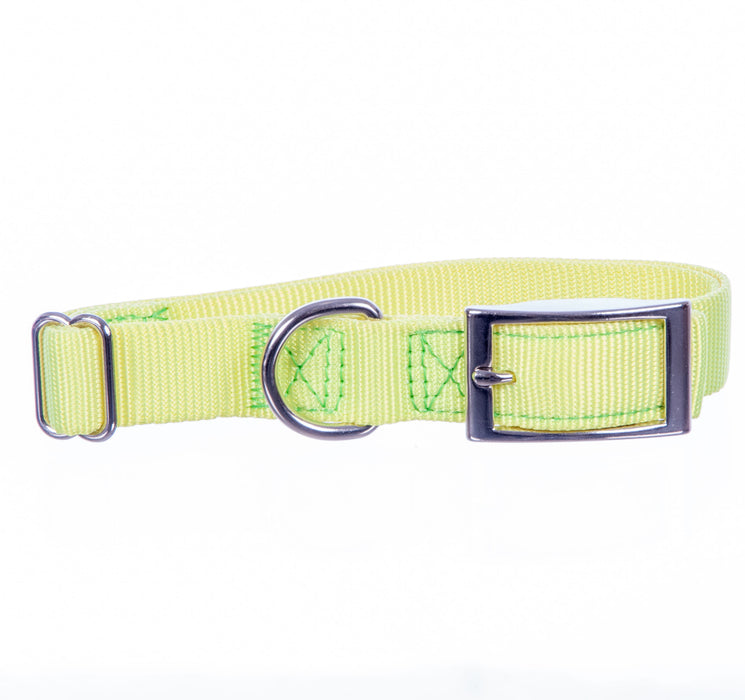 Jeffers 1" Adjustable Nylon Dog Collar, 14"-24" - Neon Yellow  