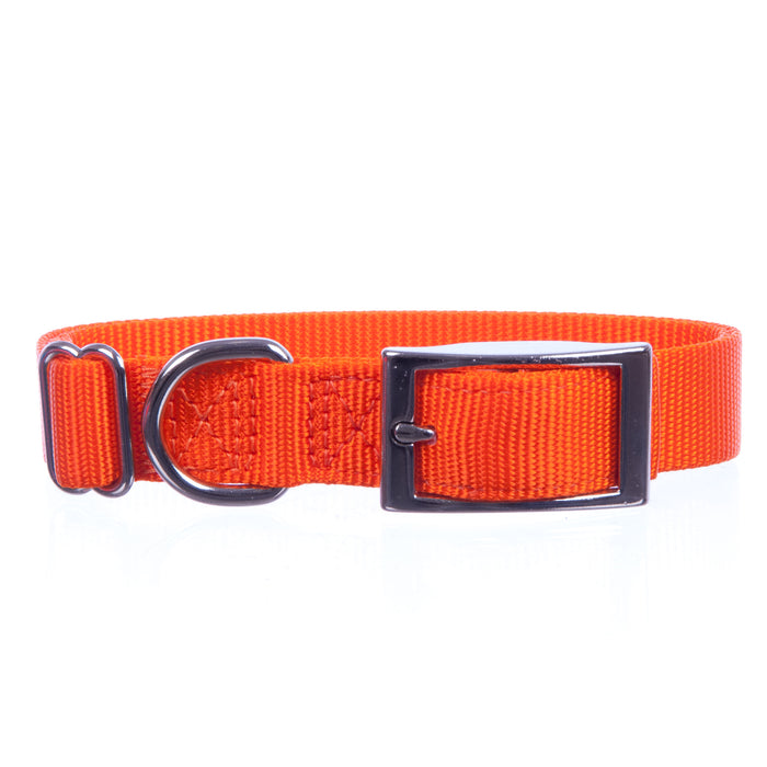 Jeffers 1" Adjustable Nylon Dog Collar, 14"-24" - Pumpkin  