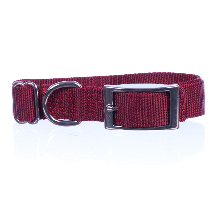 Jeffers 1" Adjustable Nylon Dog Collar, 14"-24" - Red  