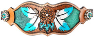 Showman Bronc Halter with Teal Dreamcatcher Design -   