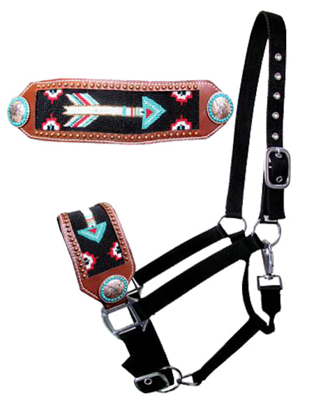 Showman Beaded Arrow Bronc Halter -   