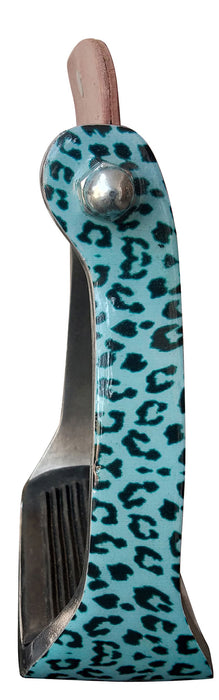 Showman "Wild Thing" Aluminum Stirrups - Teal  