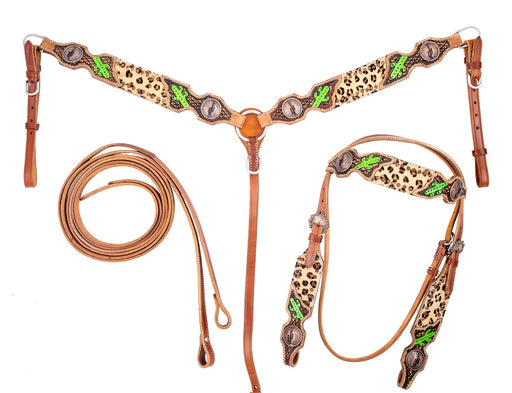 Showman Cactus & Cheetah Tack Set -   