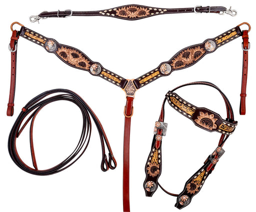 Showman Sunflower & Gator Tack Set -   