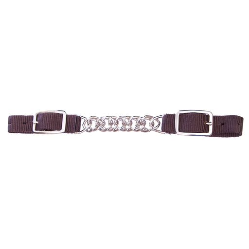 Jeffers Nylon Curb - Single Chain - Brown  