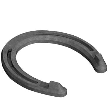 St. Croix Regular Weight Heeled Steel Horseshoes – Forged, Durable, Unclipped Hoof Shoes with Angled Heel Calks - SOS7 - Size 000 - 1 Pair - 2