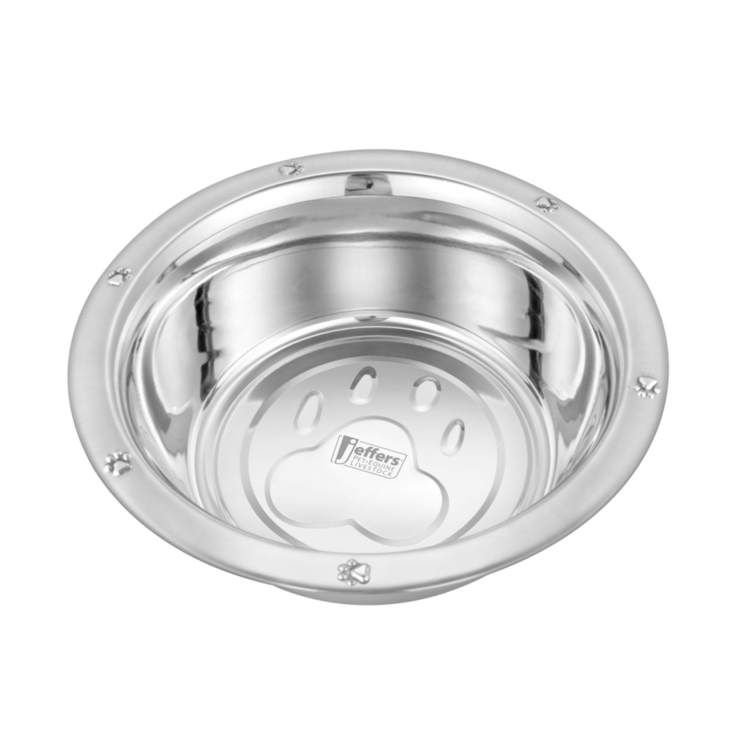 Jeffers Stainless Steel Embossed Wide-Lip Bowls Jeffers Stainless Steel Embossed Wide-Lip Bowls