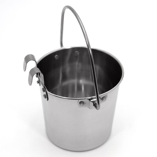 Stainless Steel Pail, Round with Rivets - 010LB-8361 - 1qt - 1