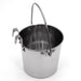 Stainless Steel Pail, Round with Rivets - 010LB-8361 - 1qt - 1