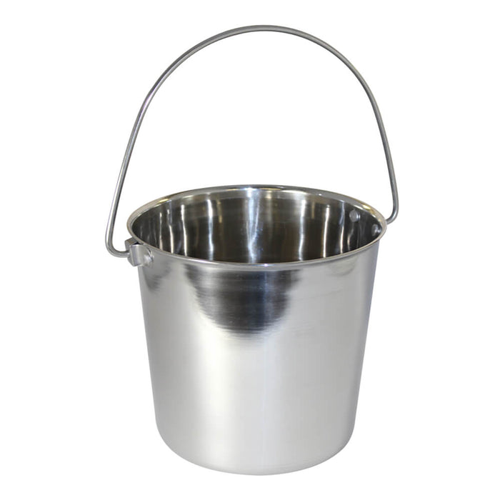 Stainless Steel Pail, Round with Rivets - 010LB-8362 - 2qt - 8