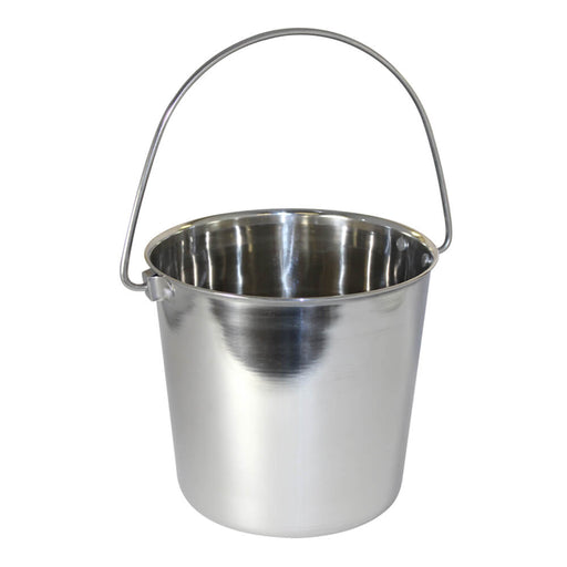 Stainless Steel Pail, Round with Rivets - 010LB-8363 - 4qt - 9