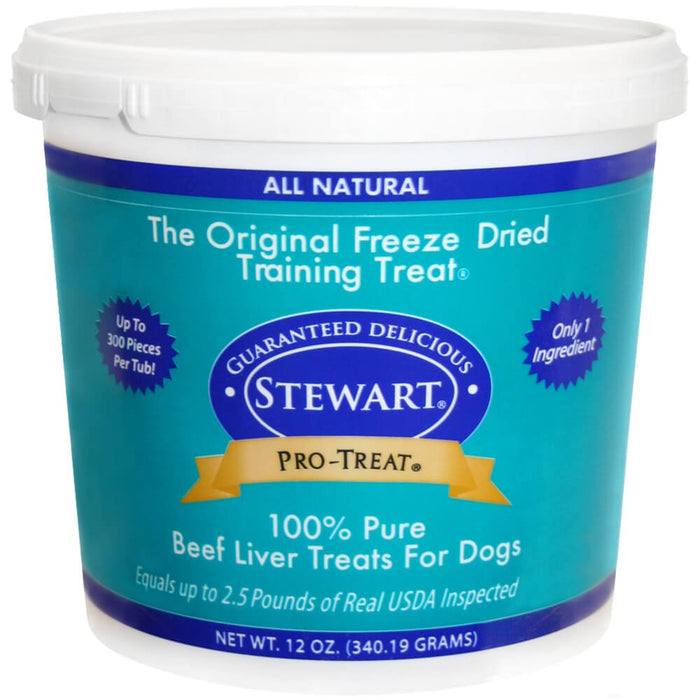 Stewart Pro - Treat Freeze - Dried Dog Treats – Nutrient - Rich, Single - Ingredient Training Treats - 031MC-401412 - Beef Liver - 12 oz - 7