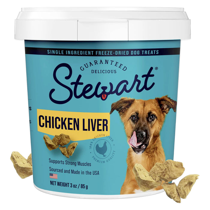 Stewart Pro - Treat Freeze - Dried Dog Treats – Nutrient - Rich, Single - Ingredient Training Treats - G9L2 - Beef Liver - 4 oz - 10