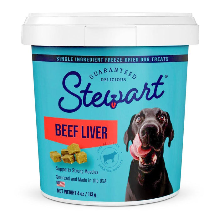 Stewart Pro - Treat Freeze - Dried Dog Treats – Nutrient - Rich, Single - Ingredient Training Treats - G9L2 - Beef Liver - 4 oz - 2