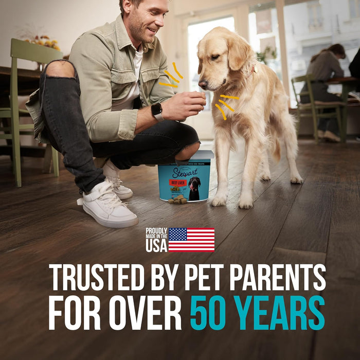 Stewart Pro - Treat Freeze - Dried Dog Treats – Nutrient - Rich, Single - Ingredient Training Treats - G9L2 - Beef Liver - 4 oz - 5