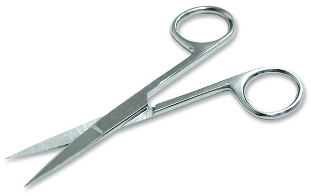 Straight Operating Room Scissors, Sharp/Sharp, 4.5" - 014AHS-4221 - Silver - 4.5" - 1