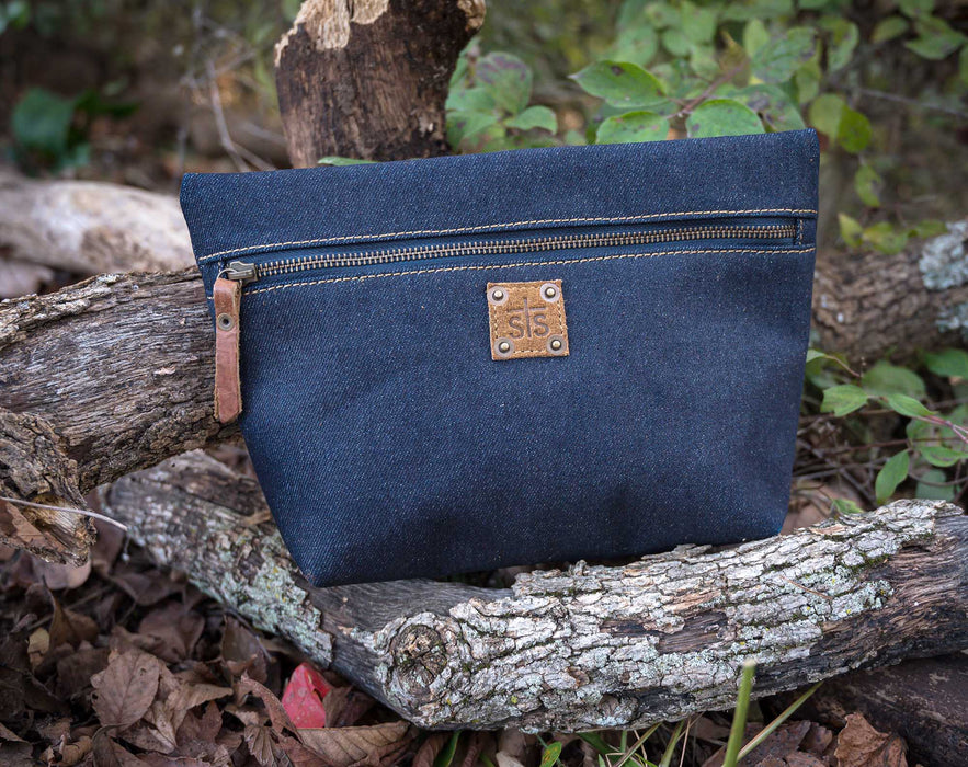 STS Blue Bayou Denim Cosmetic Pouch - Jeffers - Women > Accessories, Jewelry, Handbags