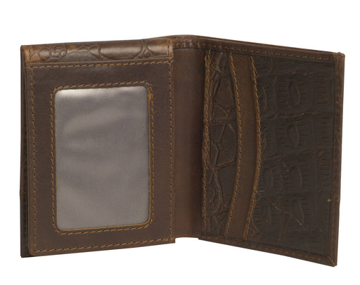 STS Men's Croc Leather Hidden Cash Bifold Wallet - Jeffers - Men > Men's Caps, Belts, Buckles