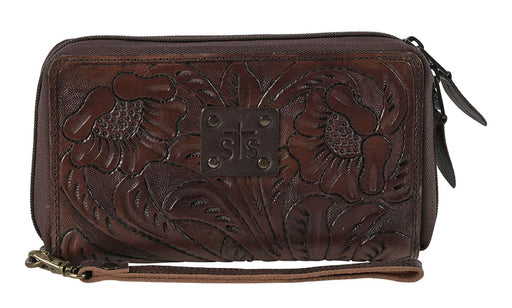 STS Westward Kacy Tooled Leather Zip - Around Organizer - Jeffers - Women > Accessories, Jewelry, Handbags