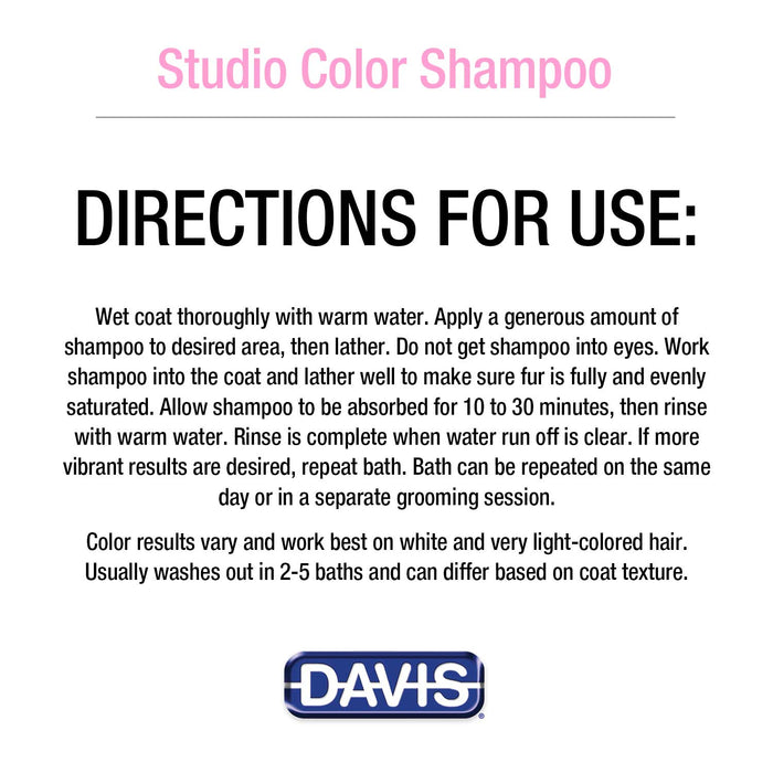 Studio Color Depositing Pet Shampoo for Dogs, Cats & Horses – Temporary Coat Dye, Sulfate - Free, Washable - DDMJ - 16 oz - Periwinkle - 3