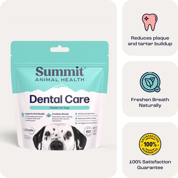 Summit Animal Health Dental Care Powder for Dogs, 1.43 oz - SAHC - 1.43 oz (60 Scoops) - 3