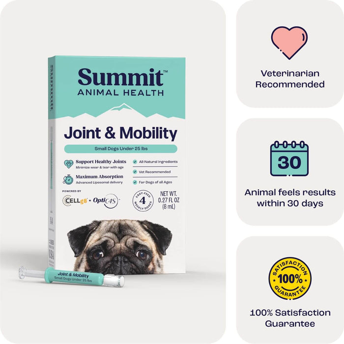 Summit Animal Health - Joint & Mobility Liquid for Dogs - SAH7 - Small - 8ml - 2