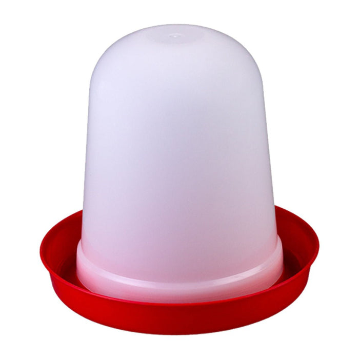 Super Eco Poultry Waterer – Easy - Fill, Transparent Chicken Drink Dispenser - GAUCU - 3 Liter - Red - 1