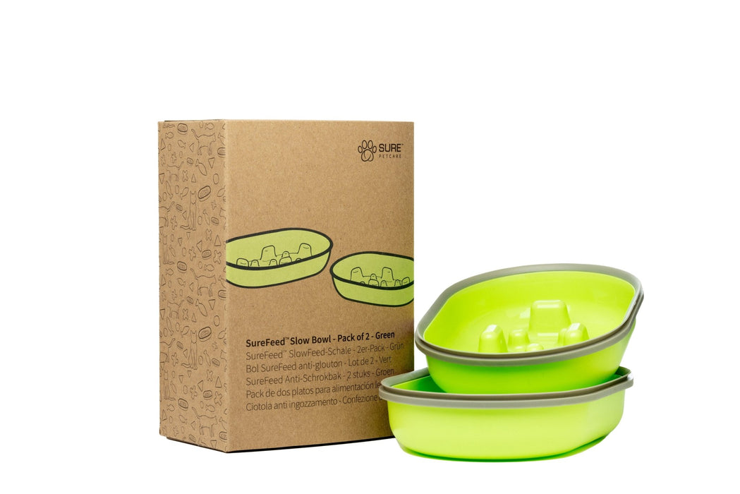 SureFeed Slow Feed Bowls for Microchip Pet Feeders, 2-Pack - 010MER-211690 - Green - 2 ct - 6
