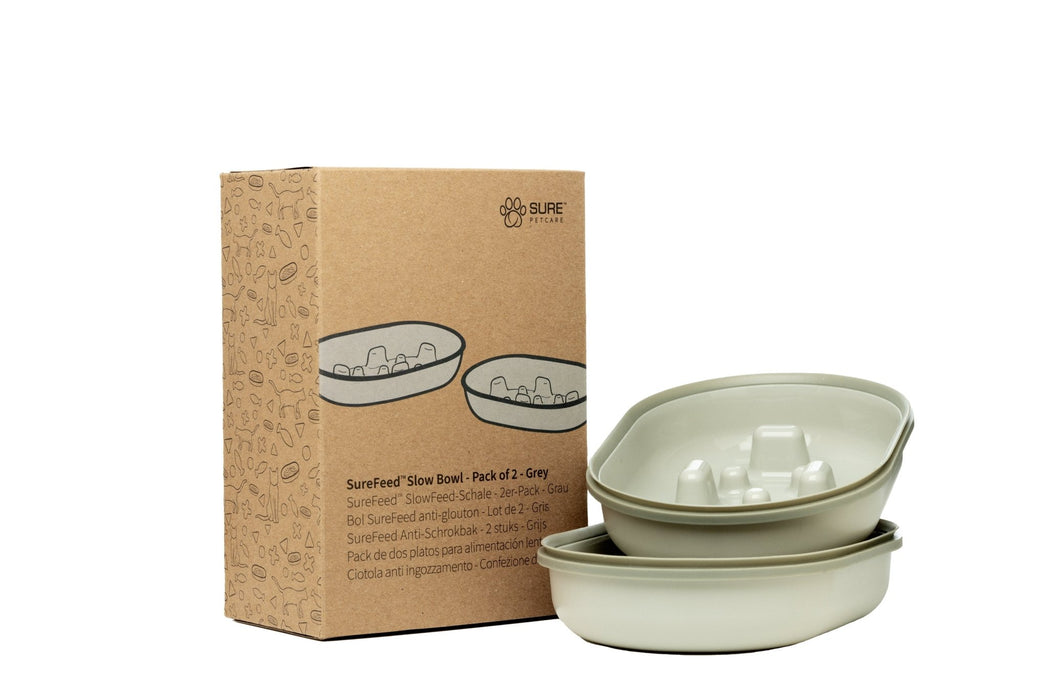 SureFeed Slow Feed Bowls for Microchip Pet Feeders, 2-Pack - 010MER-211692 - Grey - 2 ct - 12
