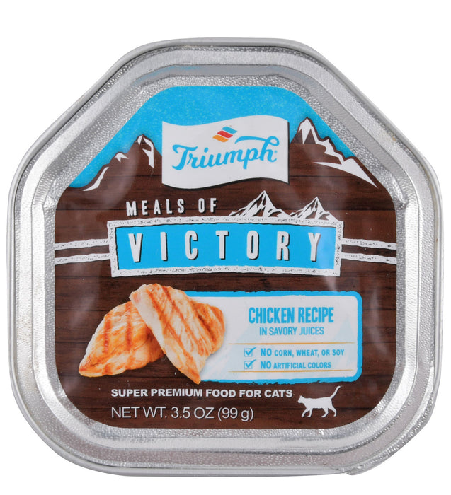 Triumph Meals of Victory Chicken Recipe Cat Food - Single Meals of Victory with Chicken Cat Food, 3.5 oz  