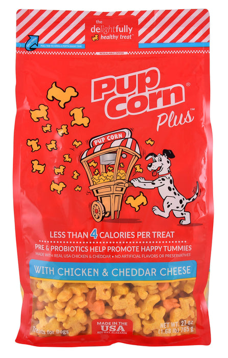 PupCorn Plus with Chicken and Cheddar Cheese, 27 oz -   