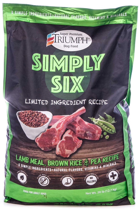 Simply Six Limited Ingredient Recipe Dry Dog Food, 28 lb -   