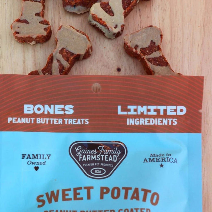 Sweet Potato Bones Dog Treats – All Natural, Limited Ingredient, Oven - Baked, Made in USA - GFFC - Peanut Butter and Sweet Potato - 40 oz - 15
