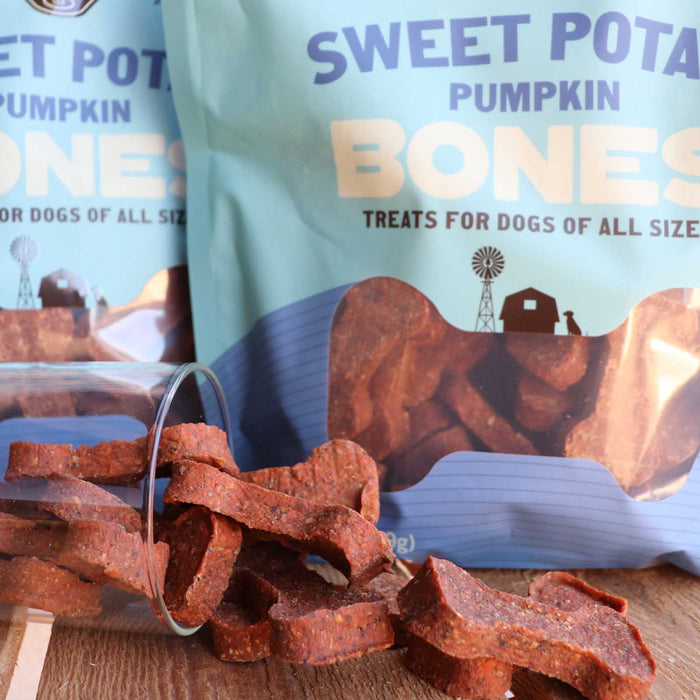 Sweet Potato Bones Dog Treats – All Natural, Limited Ingredient, Oven - Baked, Made in USA - GFFG - Pumpkin and Sweet Potato - 40 oz - 25