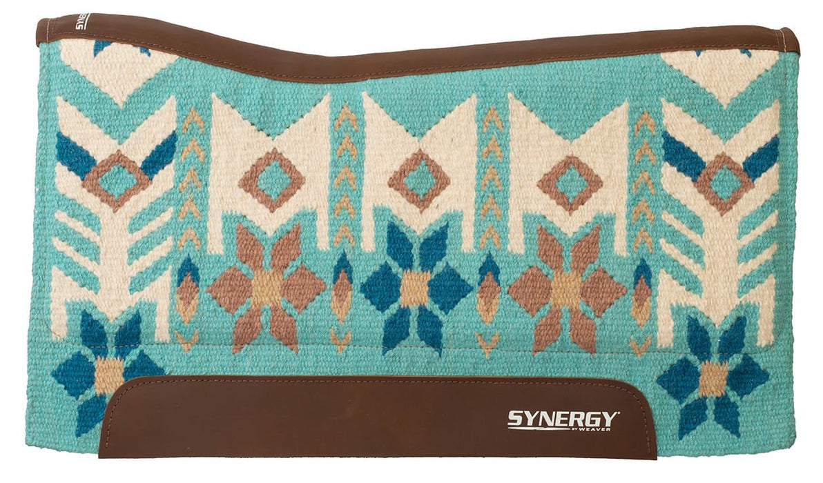 Synergy Contoured Performance Saddle Pad, Wildflower, 33" x 38" - WLC2F2 - Baltic/Winter White - 3