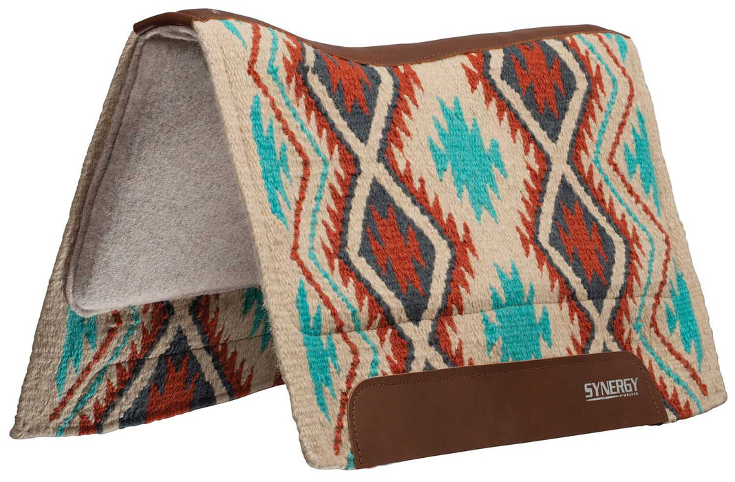 Synergy Contoured Performance Saddle Pad, Wool Blend Felt Lined, Firestorm - Jeffers - Horse Supplies > Horse Tack > Saddle Pads & Blankets