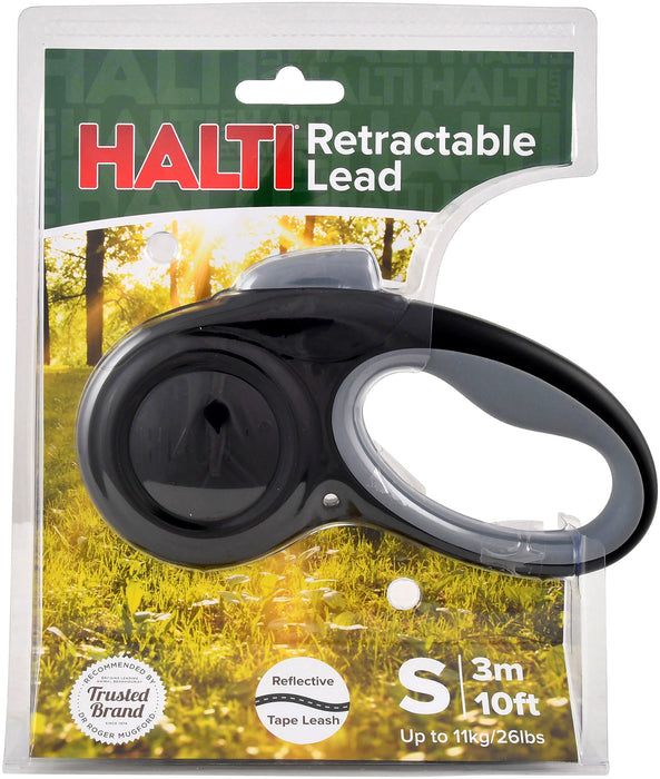 Halti Black & Gray Retractable Lead - Small Black/Gray Retractable Lead  