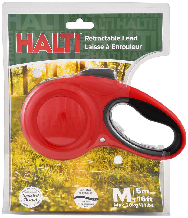 Halti Retractable Lead, Red - Medium Red Retractable Lead  